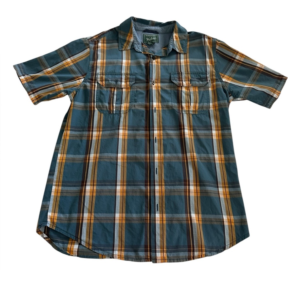 Woolrich Men’s Vintage‎ Plaid Button Down Short Sleeve Shirt - Size Large